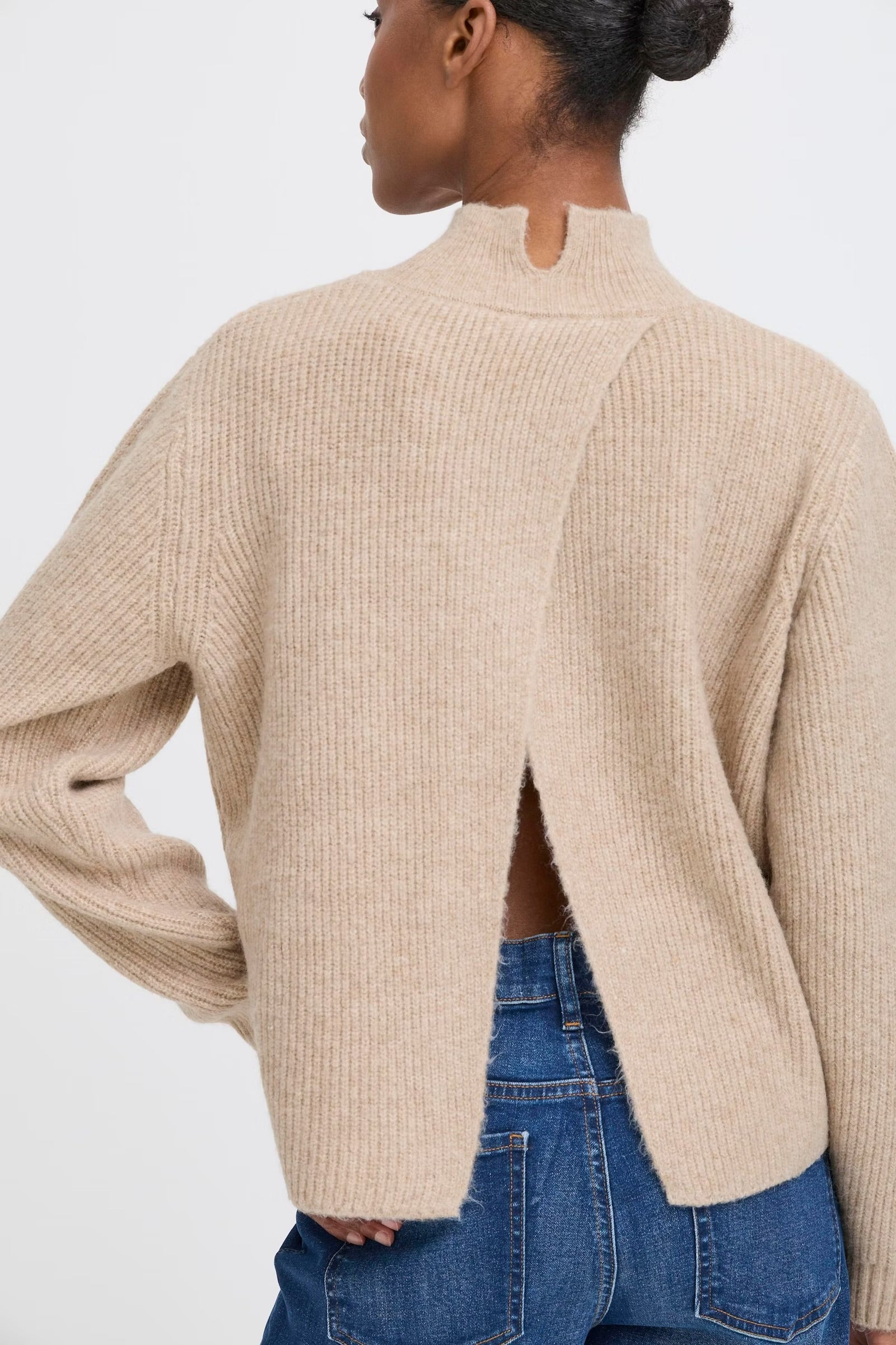 Ducie Long Sleeve Top in Oatmeal Melange