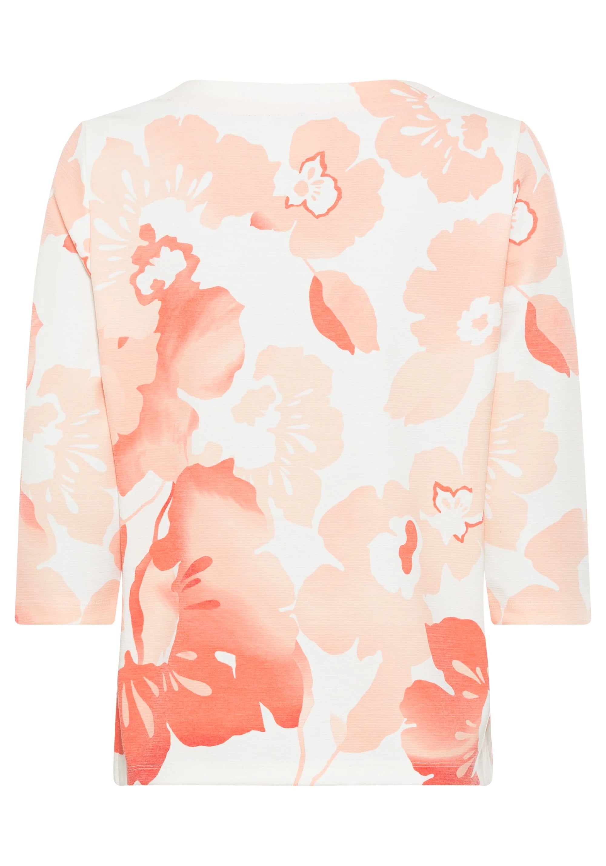 Floral Jersey Knit Top in Apricot Crush