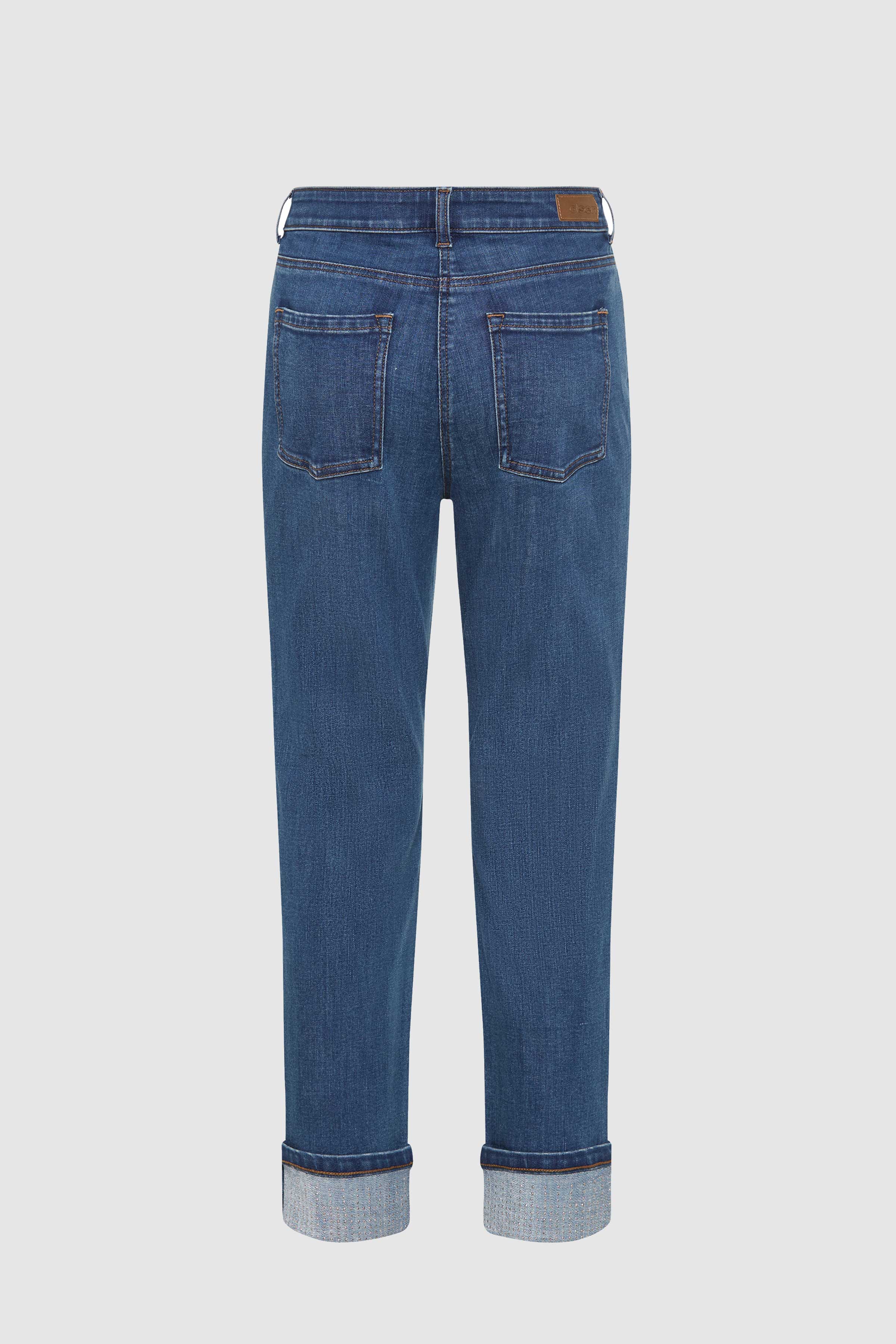 Cropped Denim Trousers in Blue