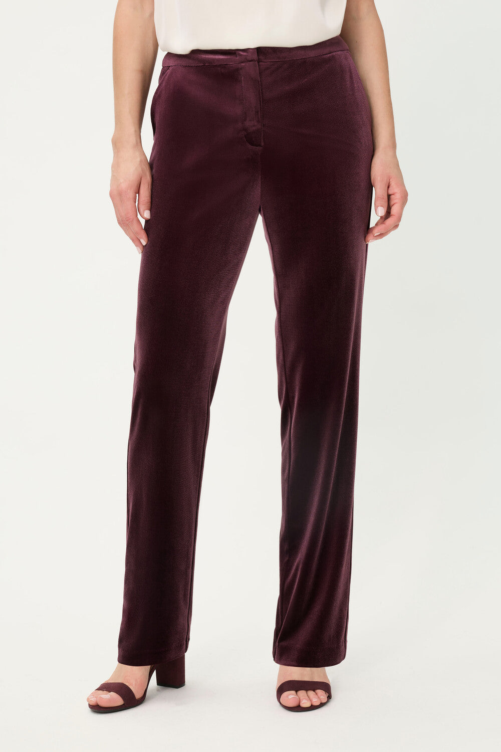 Velvet Trouser in Dark Wine