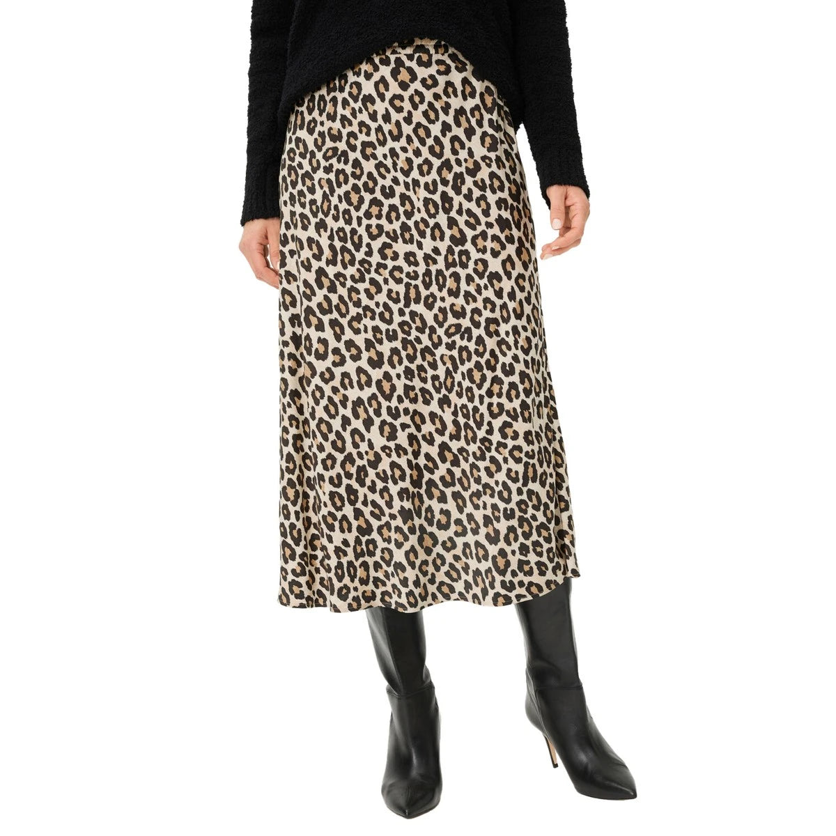 Animal Print Maxi Skirt in Warm Biscuit