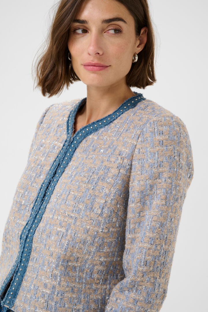 Pana Jacket in Blue/Brown Chec