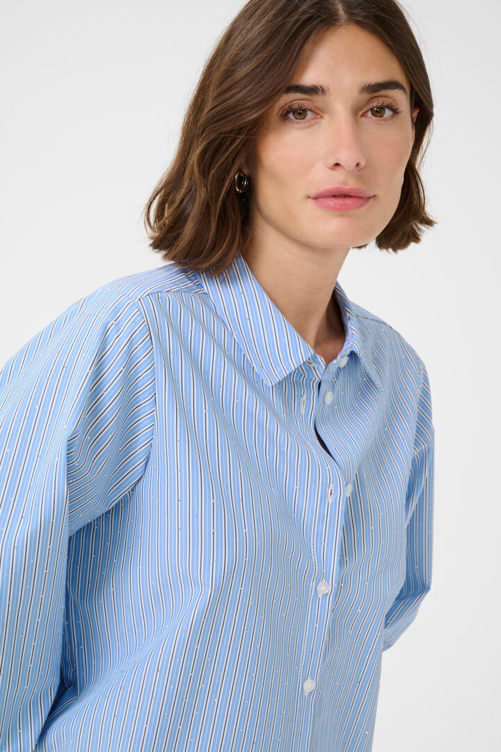 Daimi Short Shirt in Blue/White Shirt