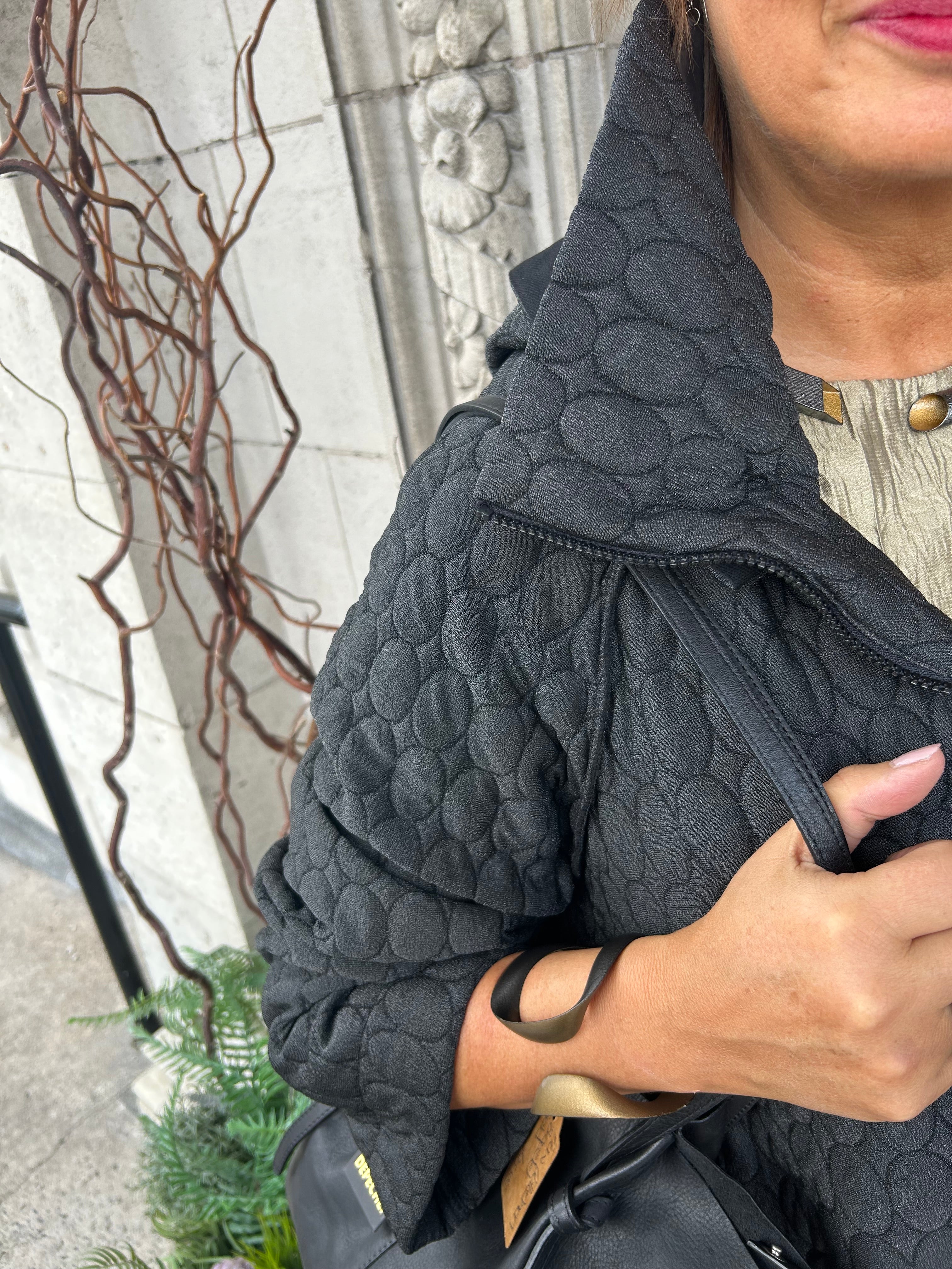 Hooded Coat in Black