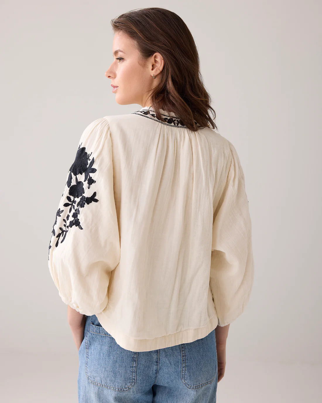 Bohemian Blouse Jacket in Ivory