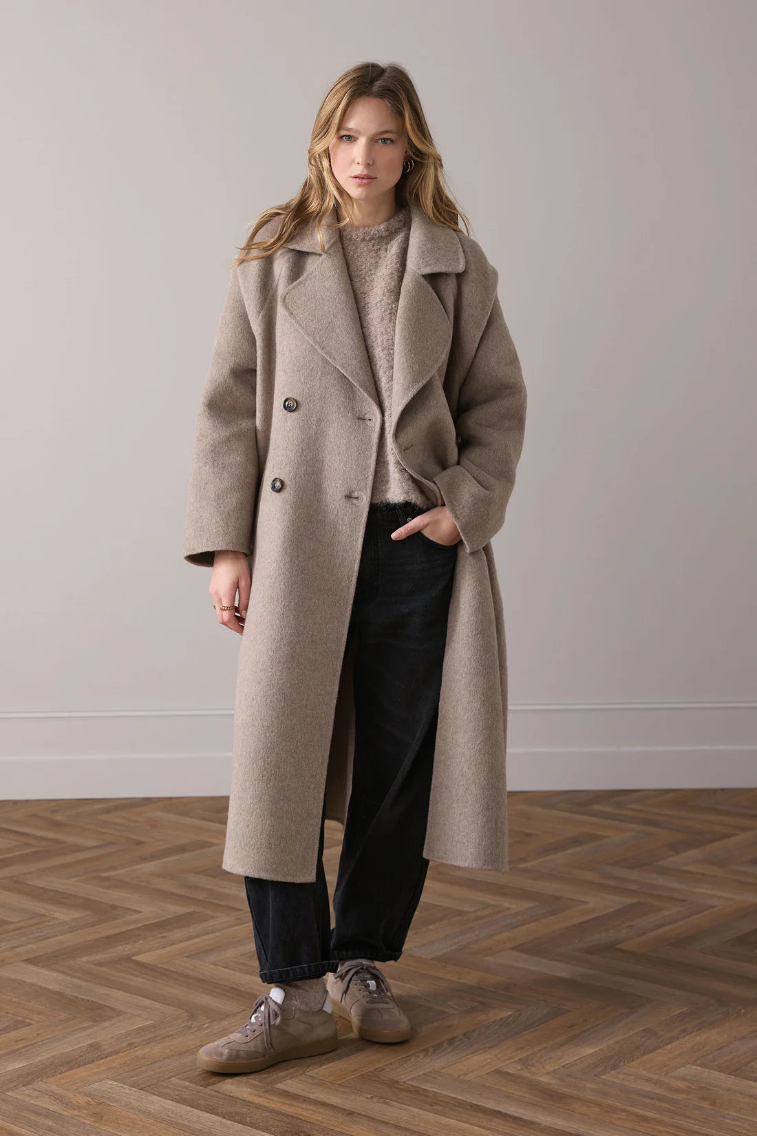 Classic Wool Coat in Funghi