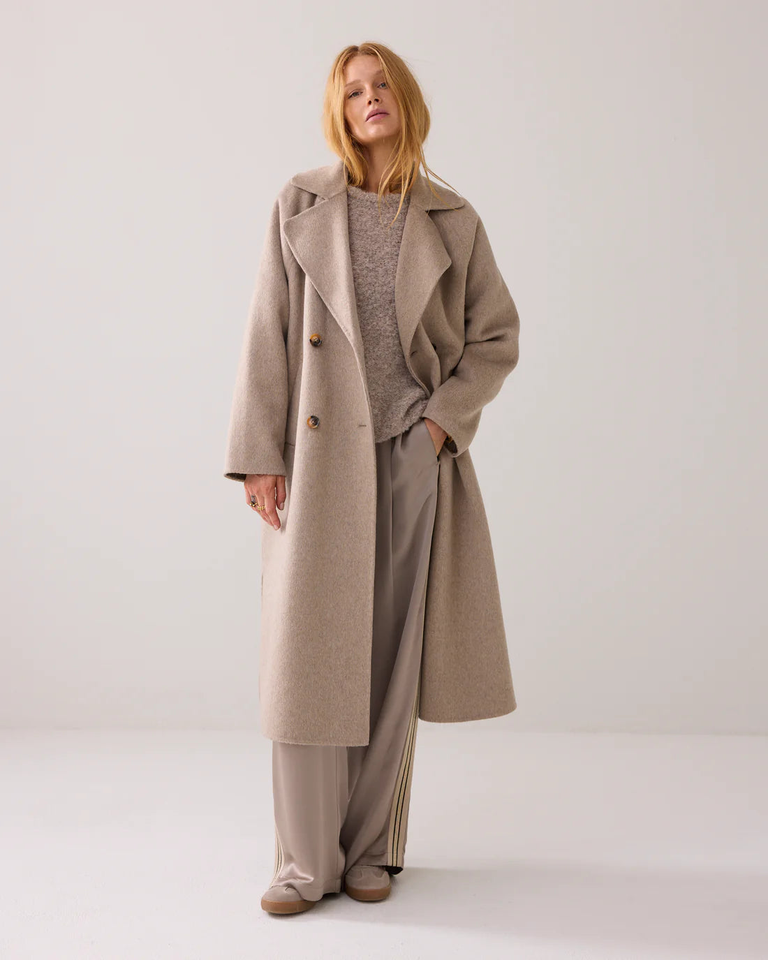 Classic Wool Coat in Funghi