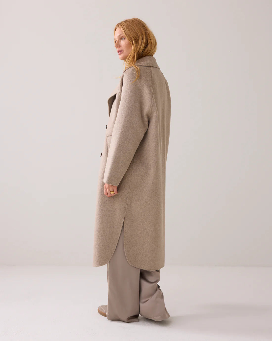 Classic Wool Coat in Funghi