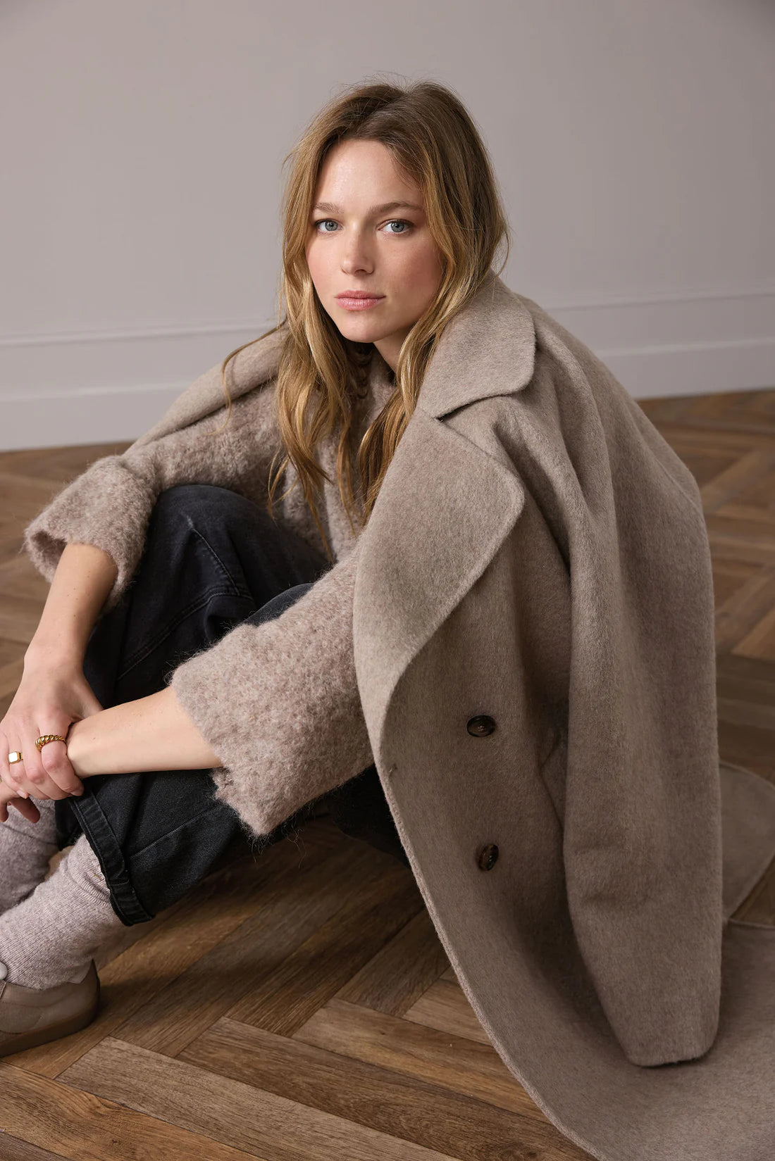 Classic Wool Coat in Funghi