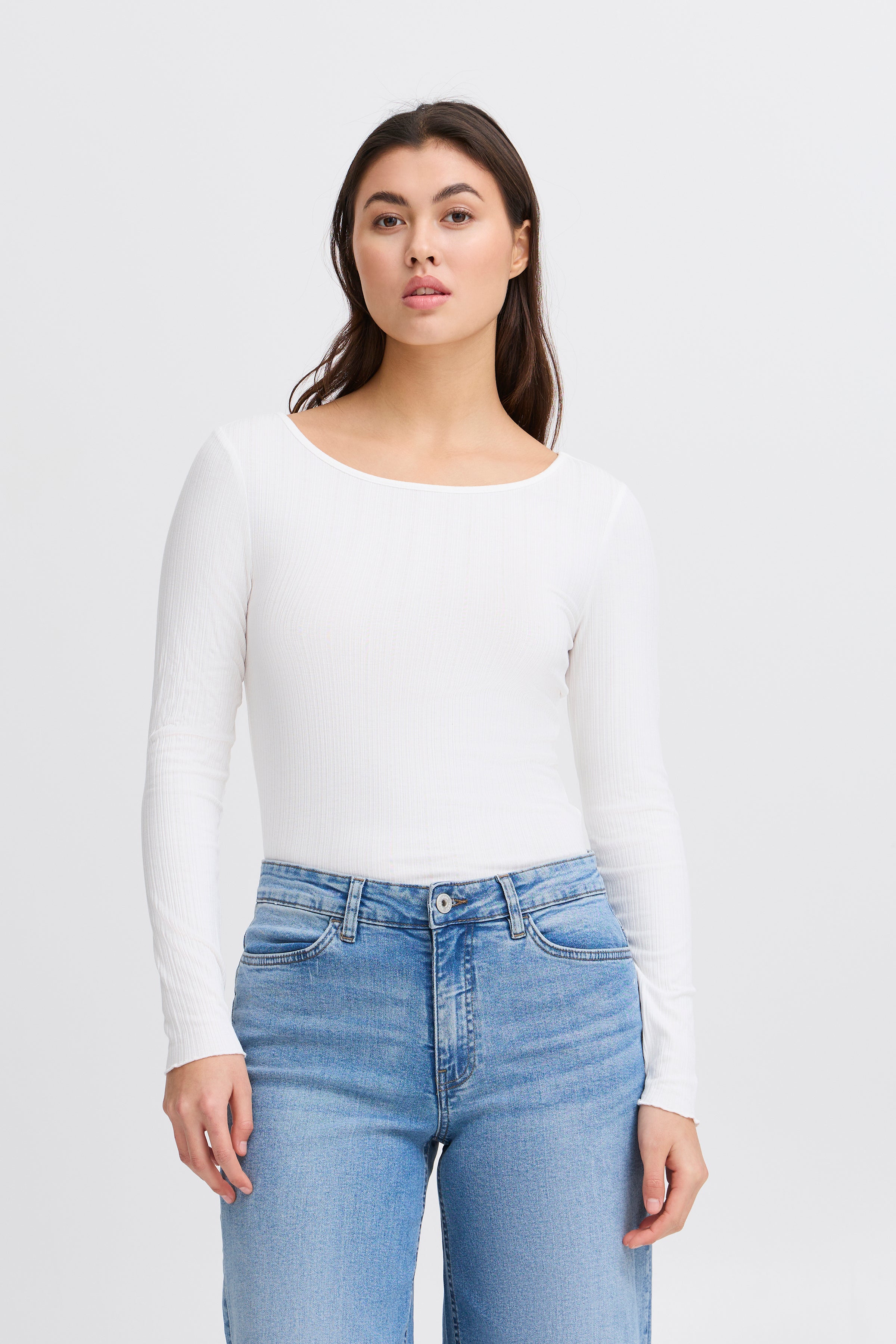 Cella Long Sleeve Top in Cloud Dancer