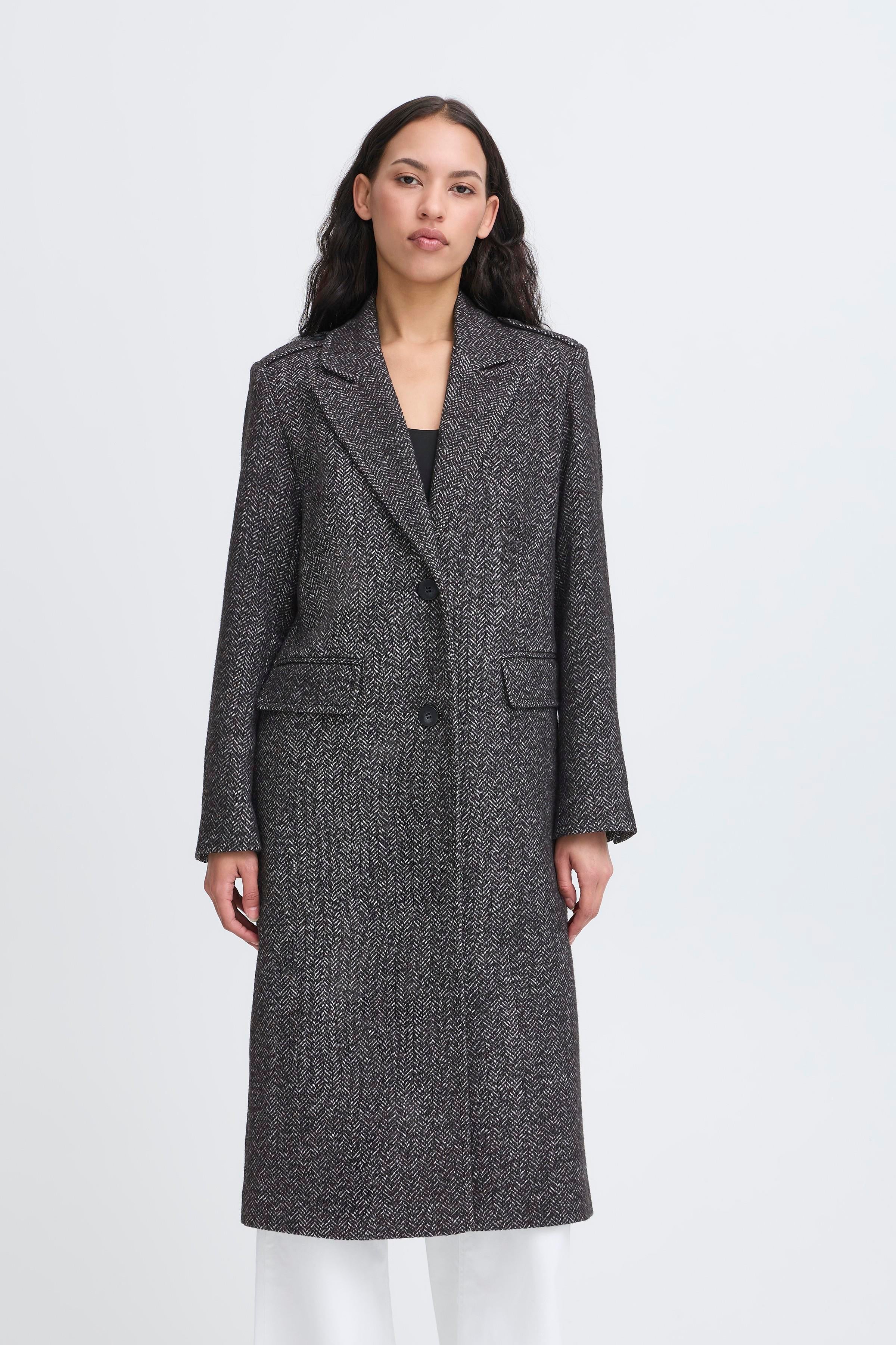 Emmalu Jacket in Black Herringbone
