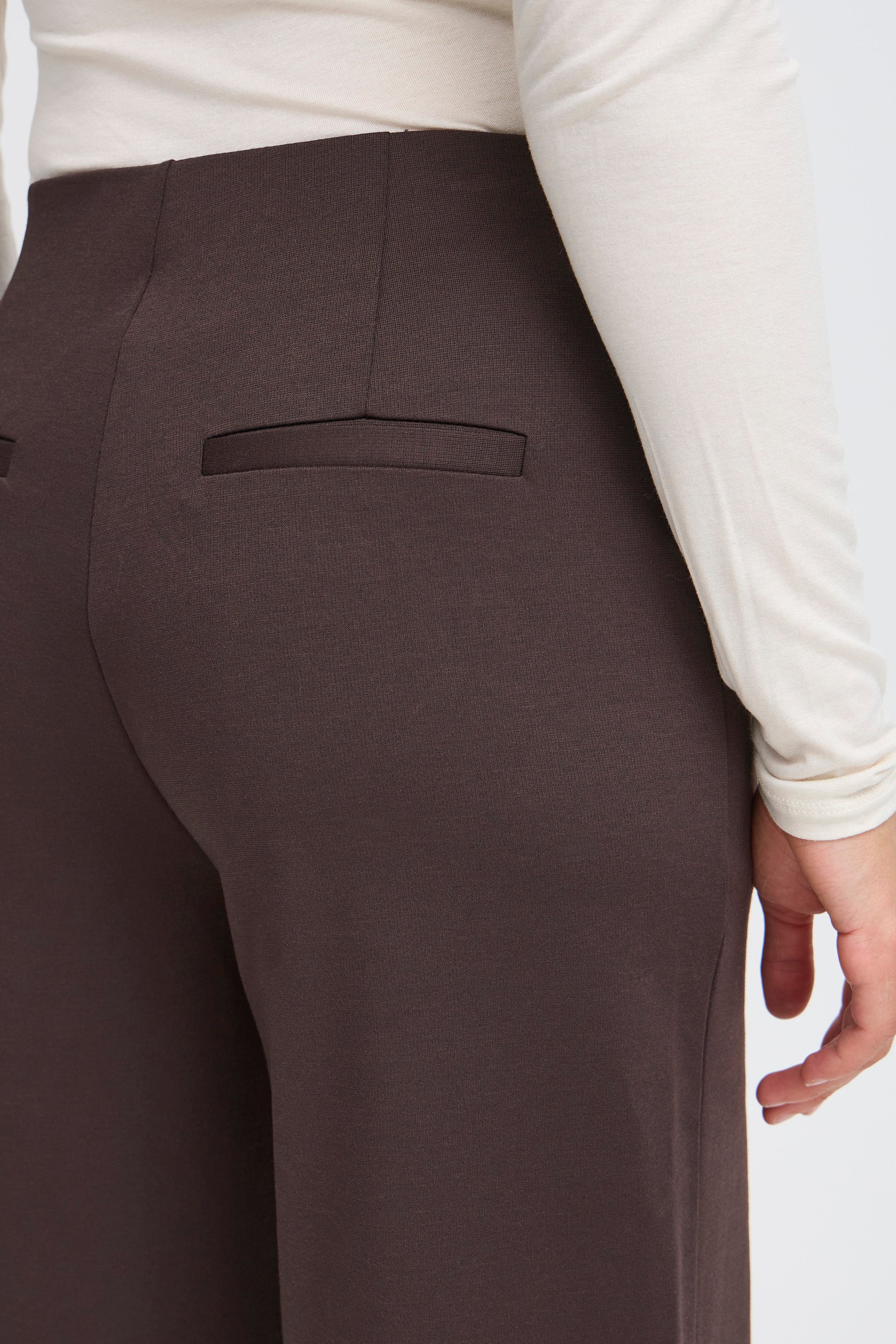 Kate Wide Leg Trousers in Chocolate Torte