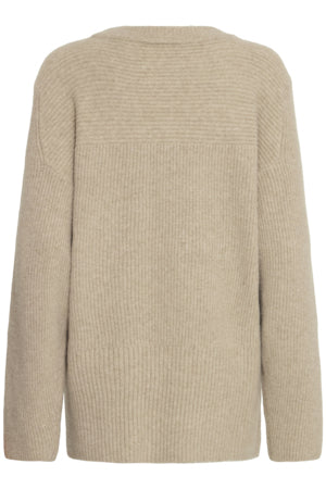 Ducie Long Sleeve Top in Oatmeal Melange
