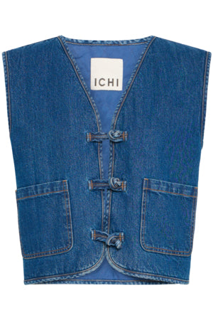 Pellie Waistcoat in Medium Blue