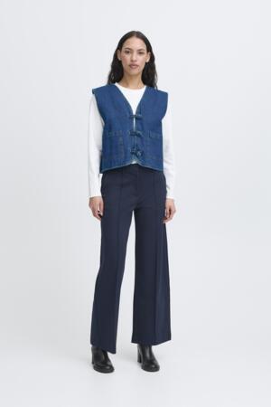 Pellie Waistcoat in Medium Blue