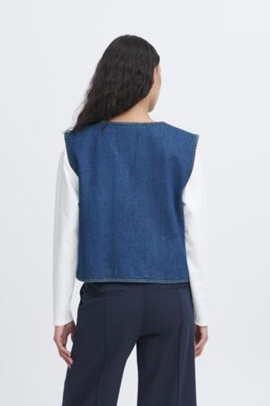 Pellie Waistcoat in Medium Blue