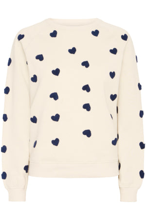 Kasura Sweatshirt in Cream/Patriot Blue