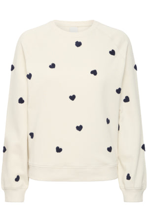 Kasura Sweatshirt in Cream/Patriot Blue