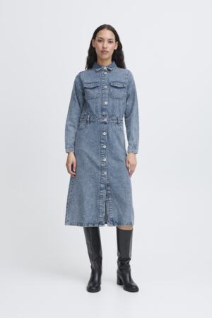 Minda Dress in Medium Blue
