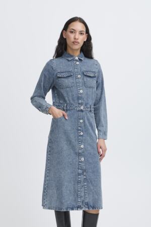 Minda Dress in Medium Blue