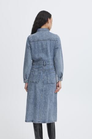 Minda Dress in Medium Blue