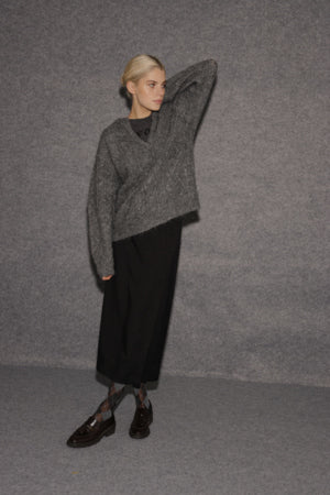 Belablue Top In Dark Grey Melange