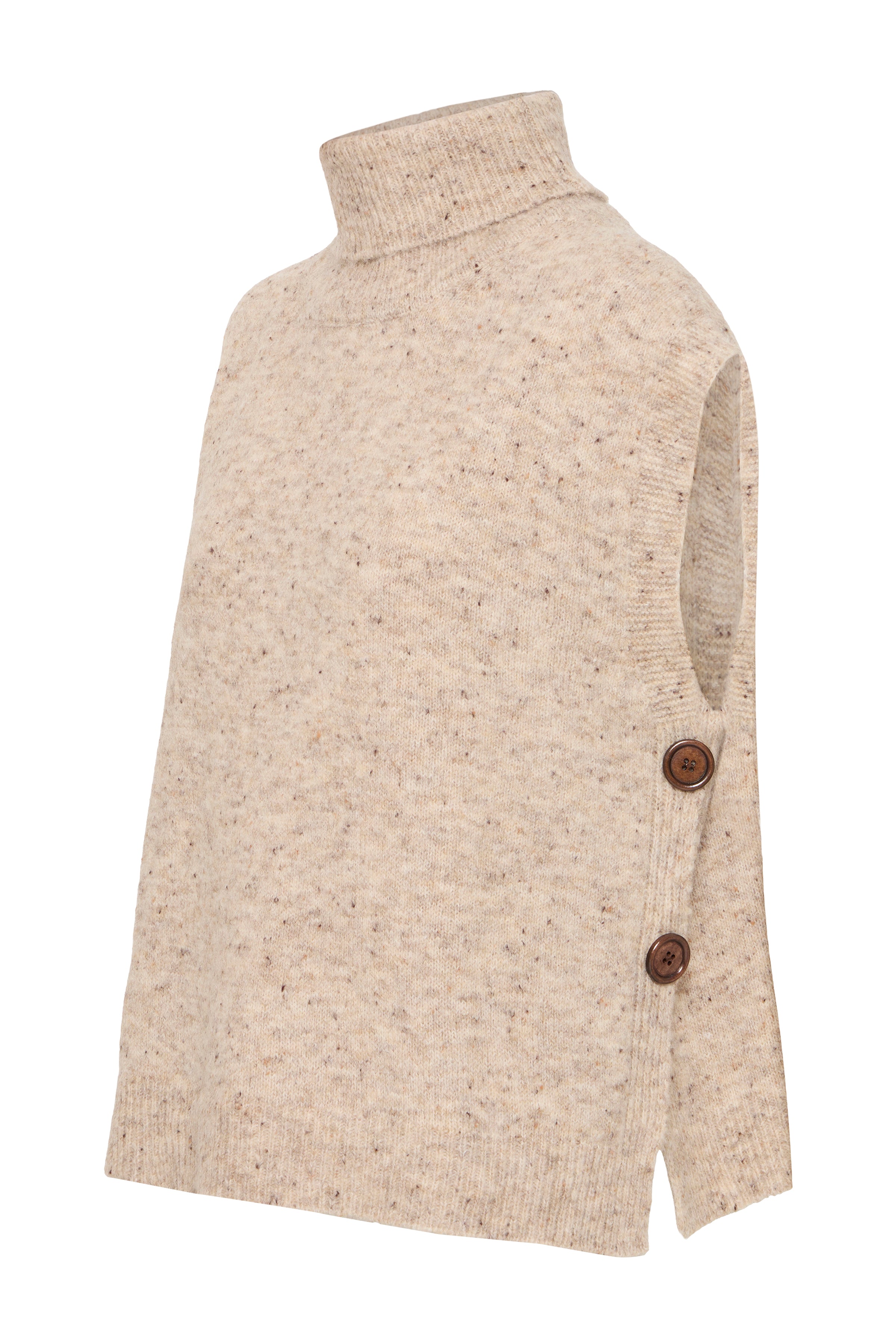 Lotus Sweater-Vest in Travertine Melange