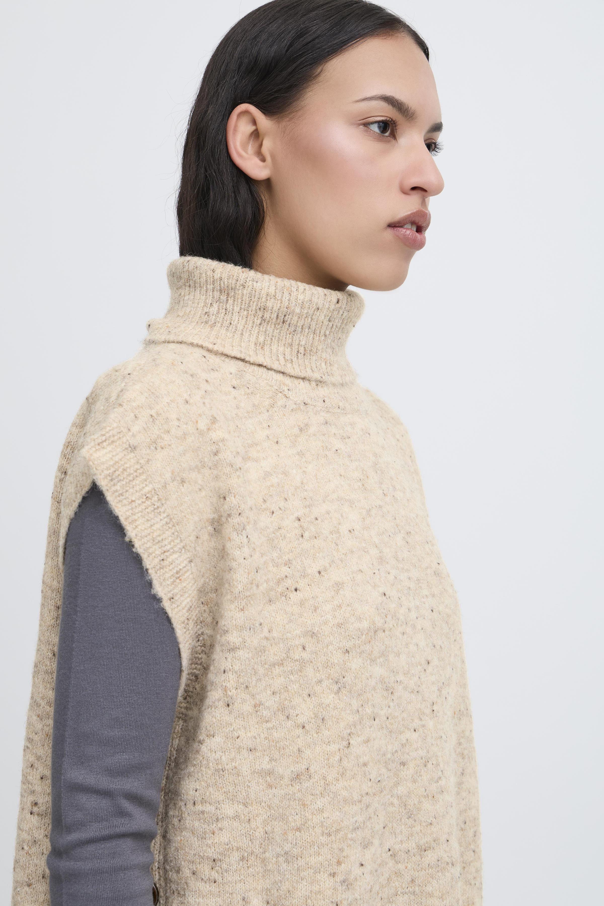 Lotus Sweater-Vest in Travertine Melange