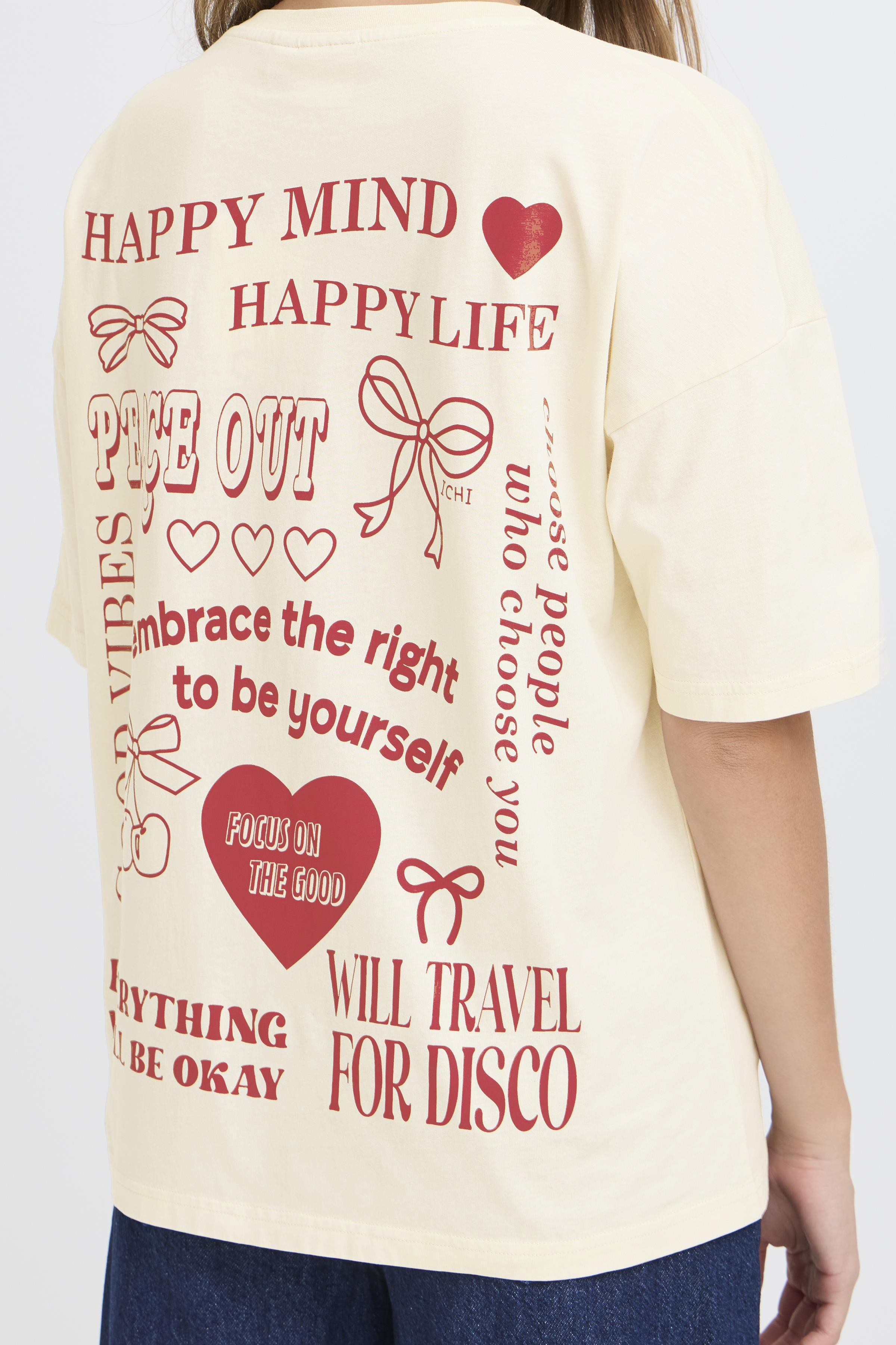 Nabino Graphic T-Shirt in Birch and Red