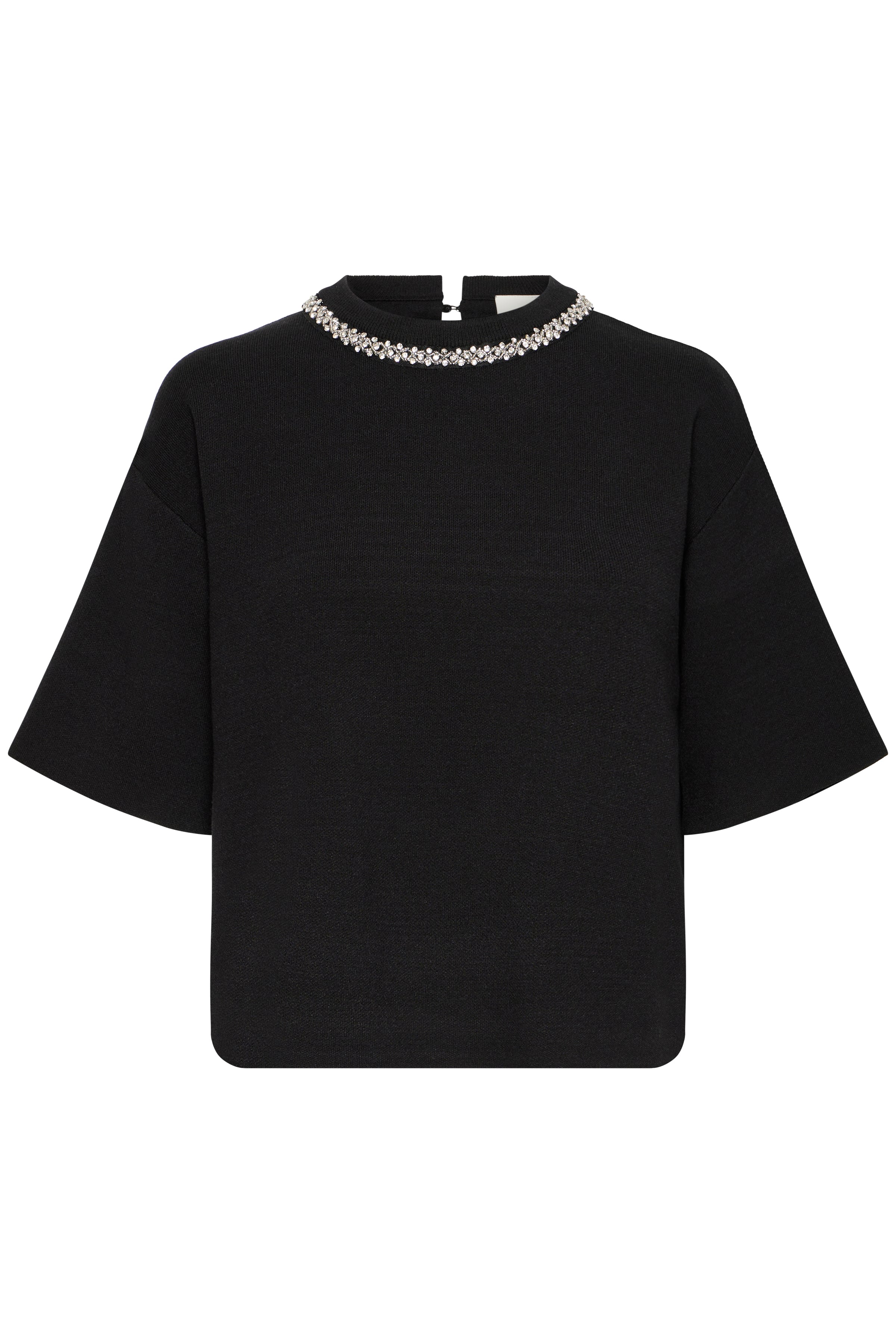 Dorise Short Sleeved Pullover in Black