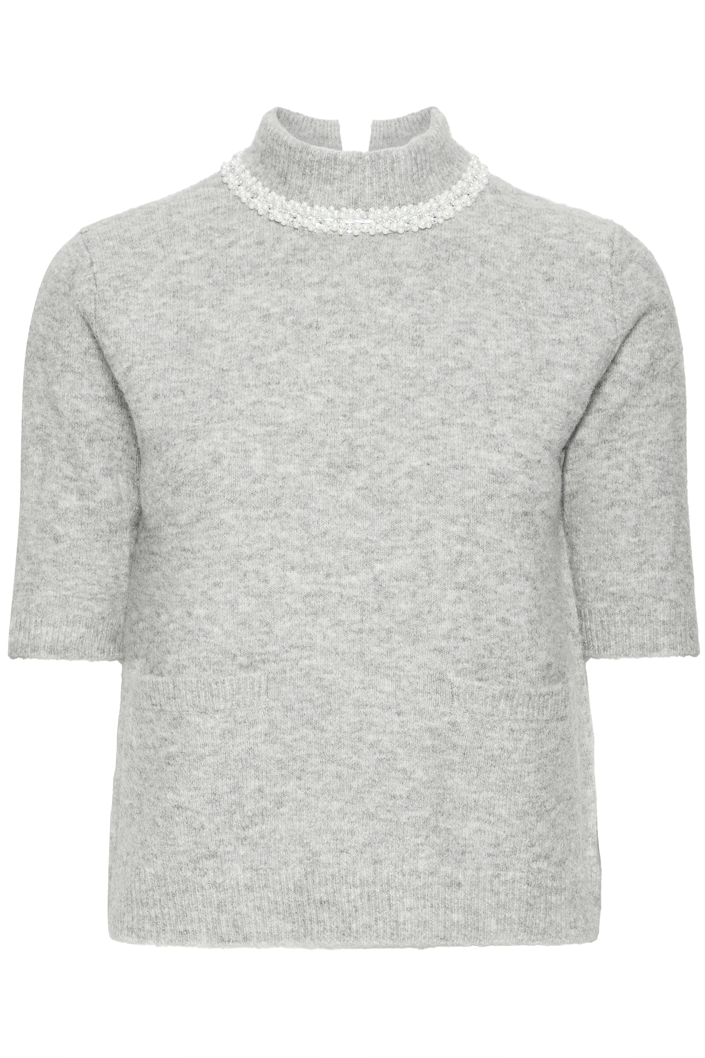 Macon Short Sleeved Top in Grey