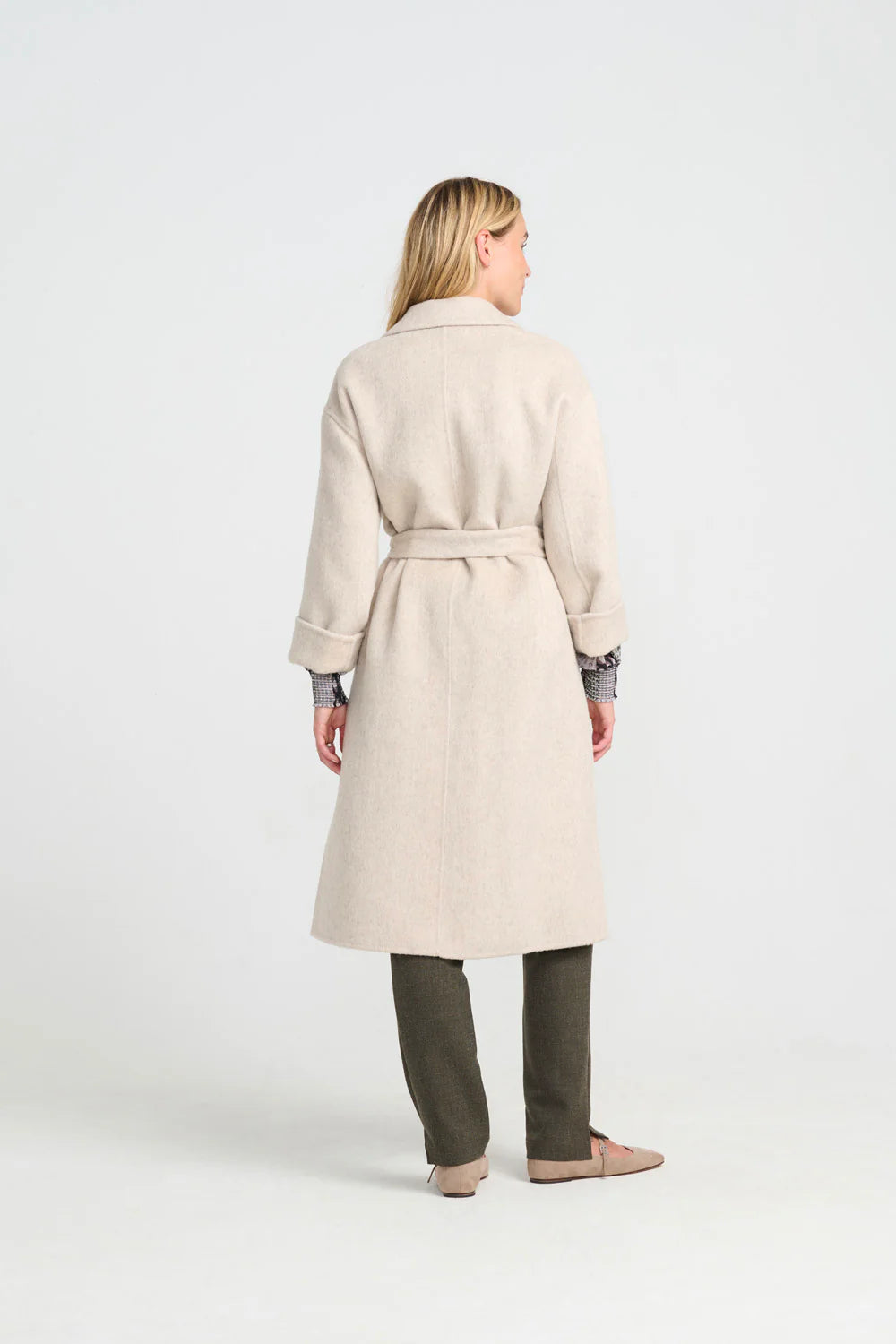 Diaz Long Coat in Sand