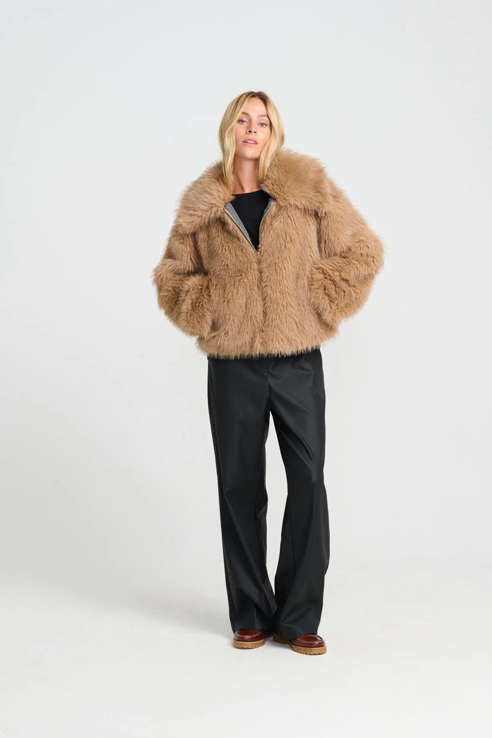 Monroe Short Jacket in Camel