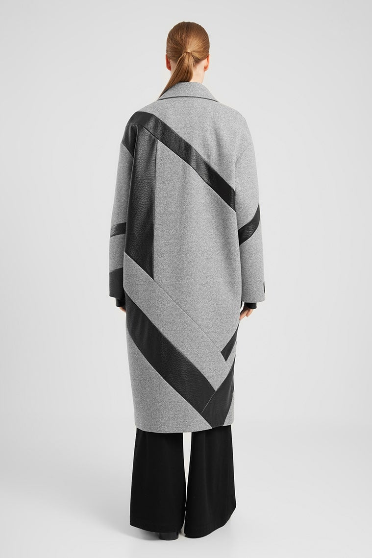 Explorer Wool Blend Coat in Grey