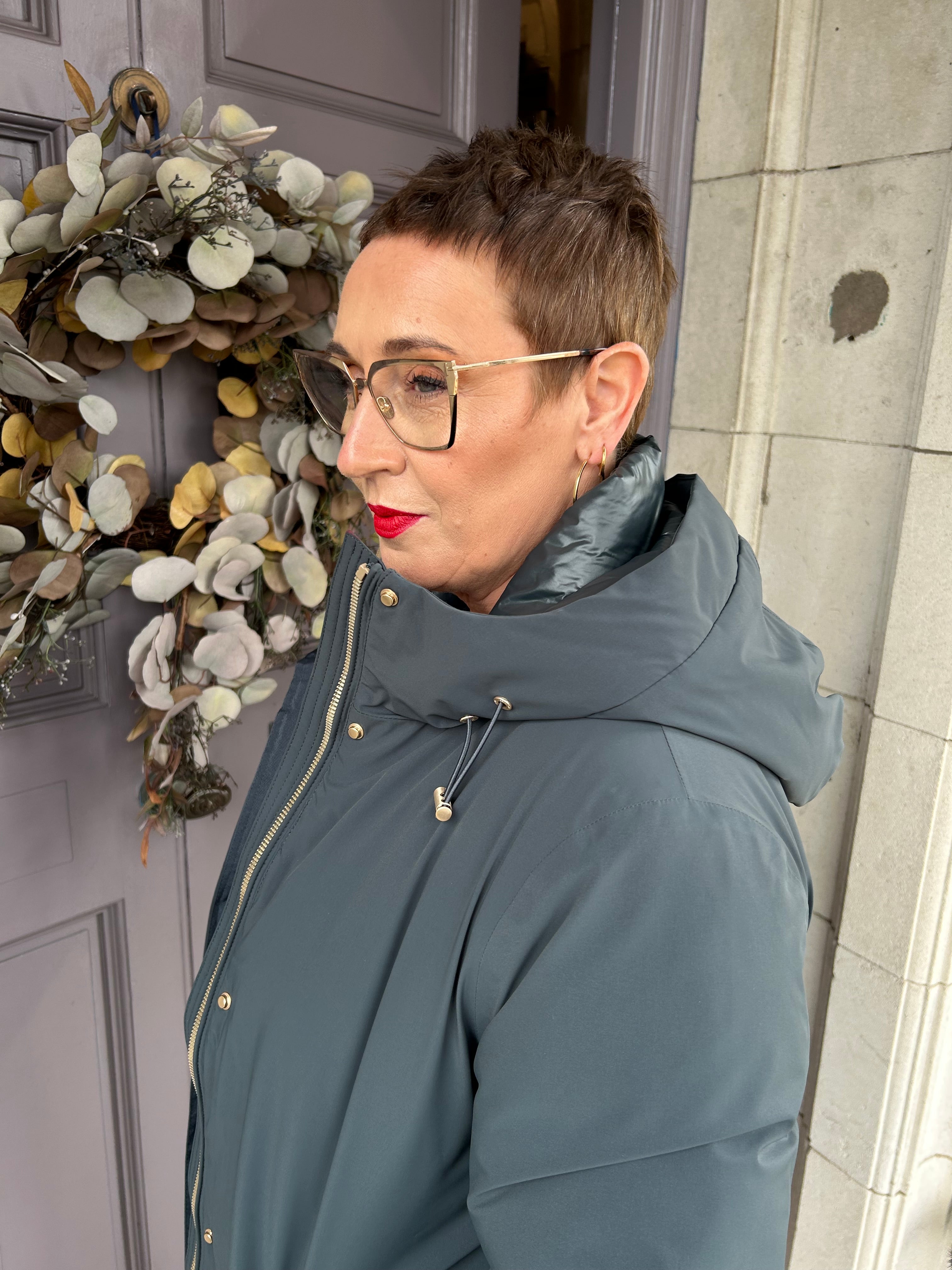 Eliza Raincoat in Off Black