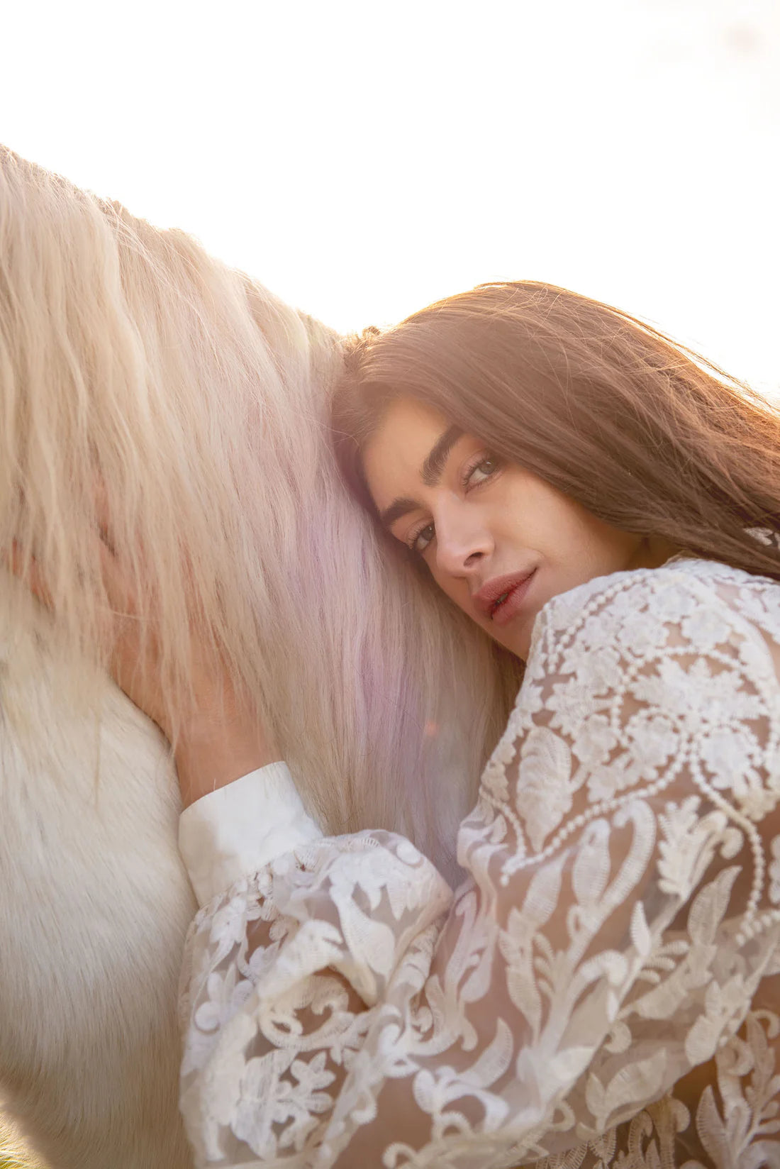 Flower Lace Blouse in Ivory