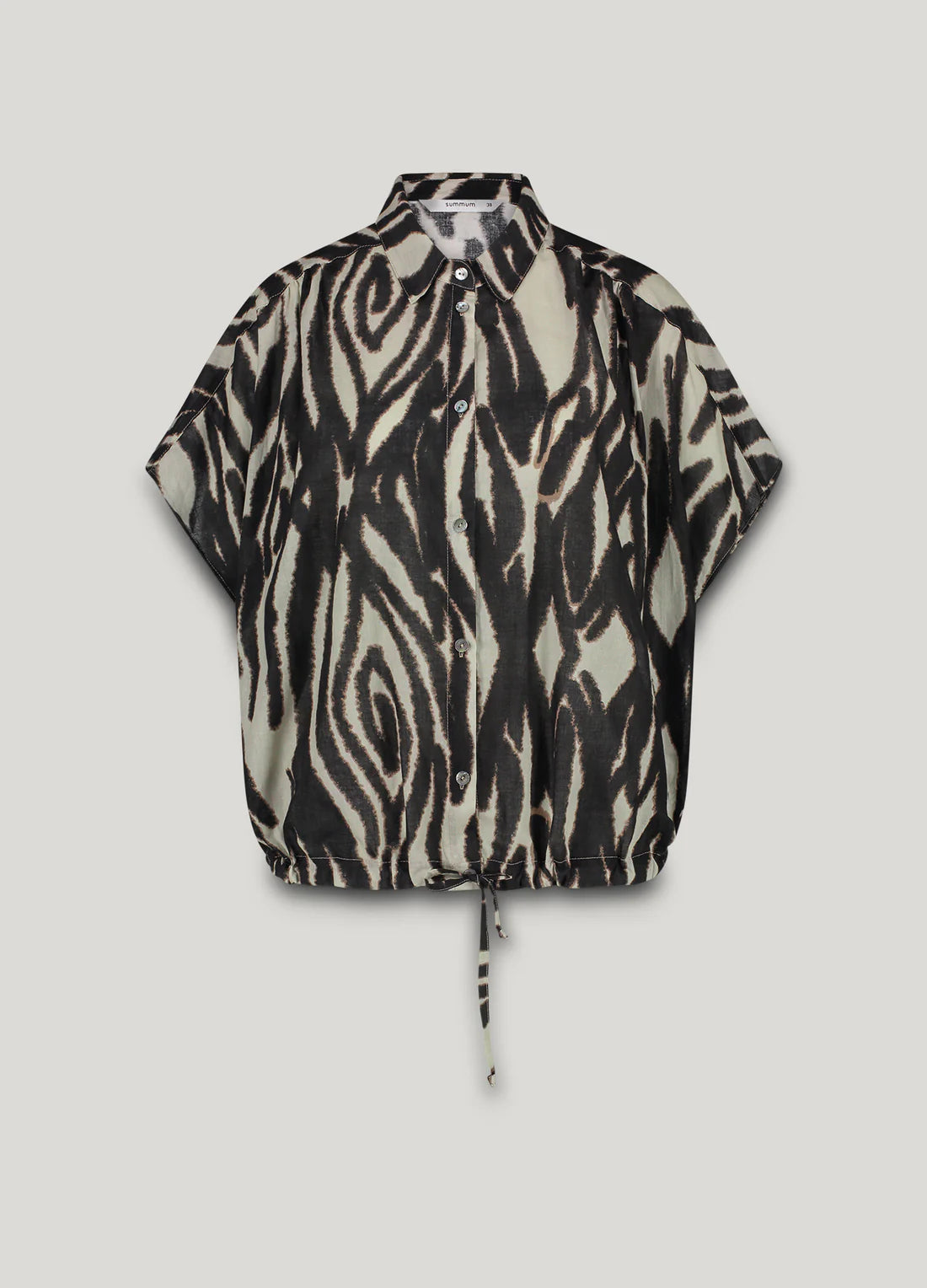 Zebra Print Boxy Blouse in Multi