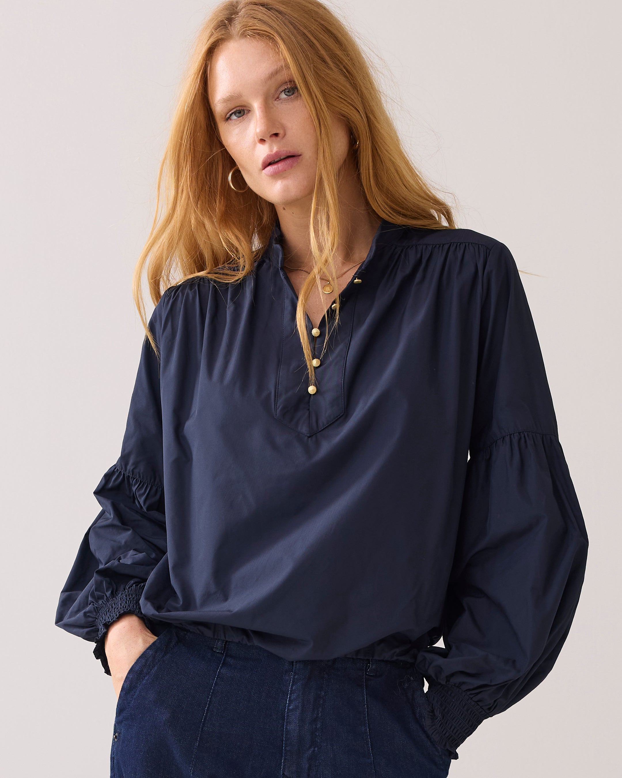 Taft Light Top in Midnight Blue