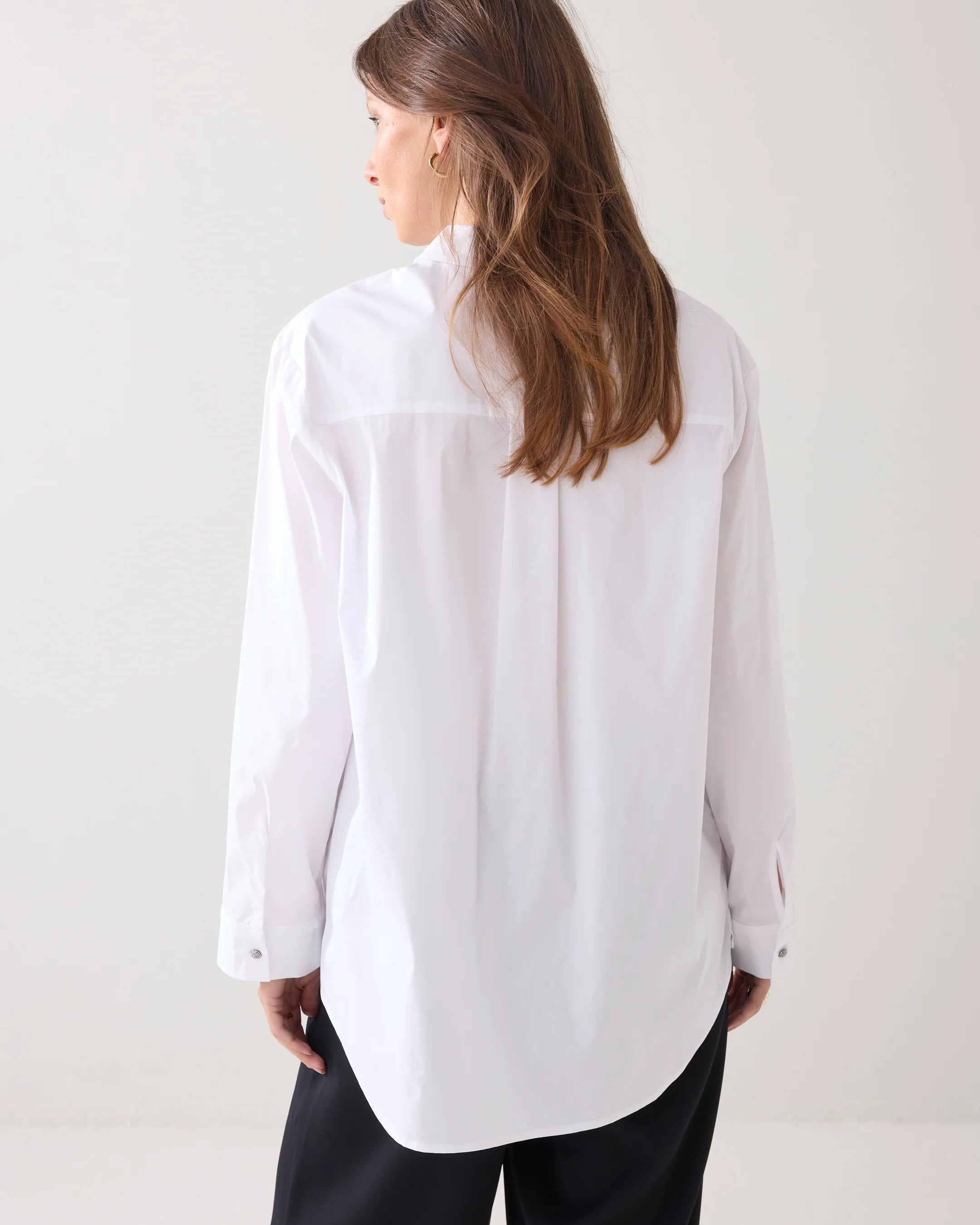 Party Poplin Blouse in White