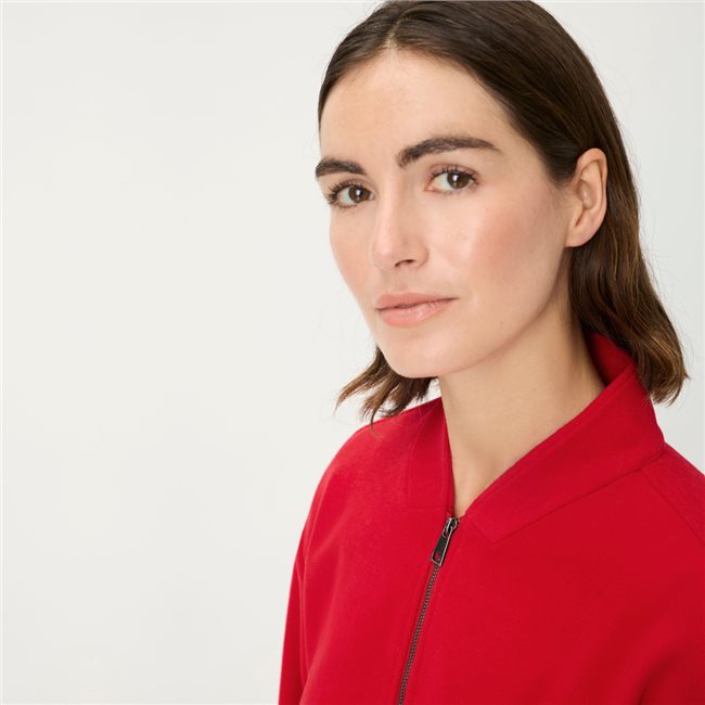 Zip Jacket in True Red