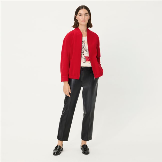 Zip Jacket in True Red