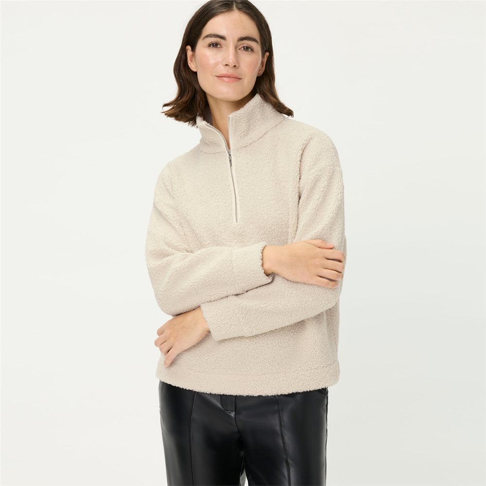 Long Sleeve Sweatshirt in Almond Beige