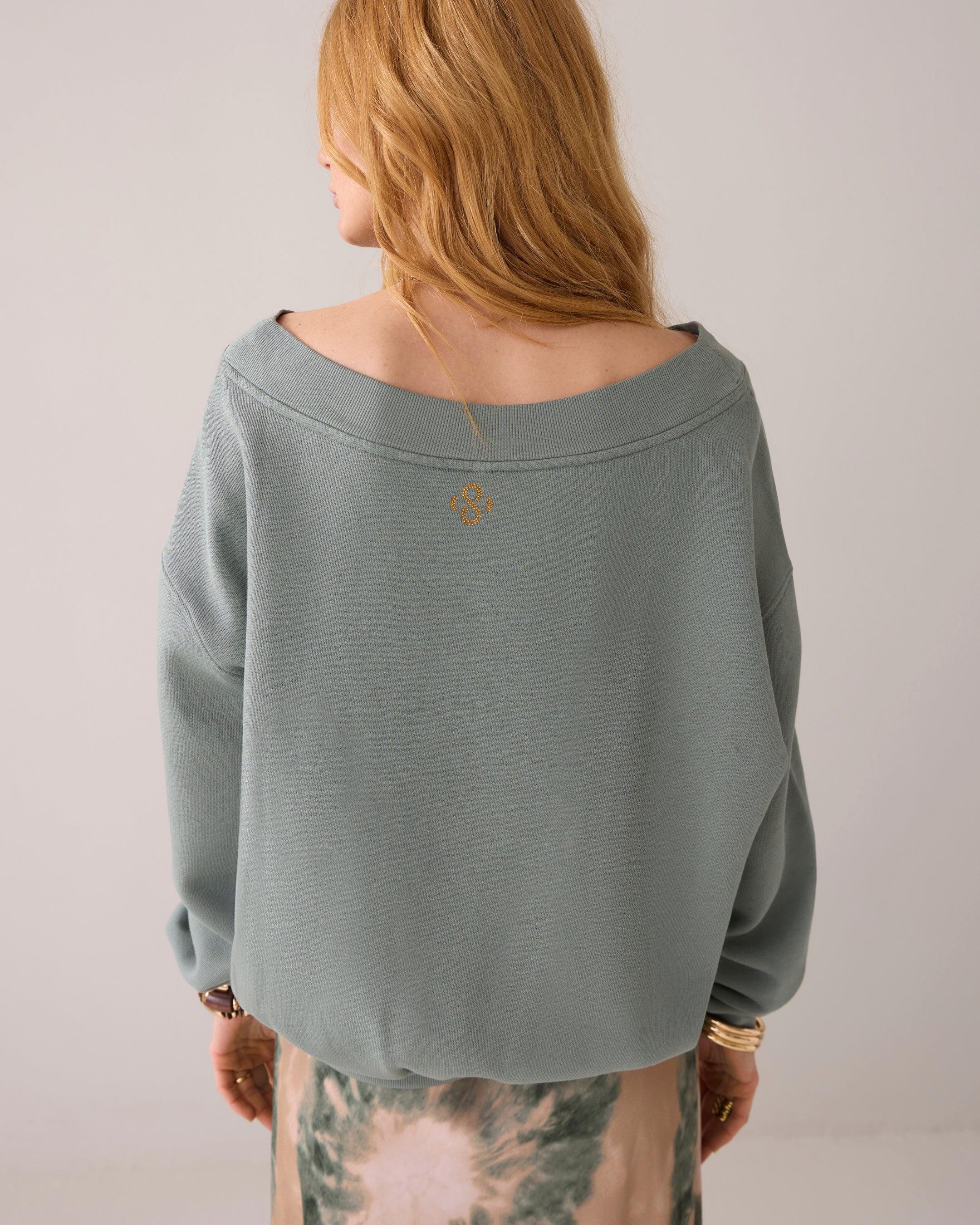 Balloon Fit Sweatshirt in Sea Glass