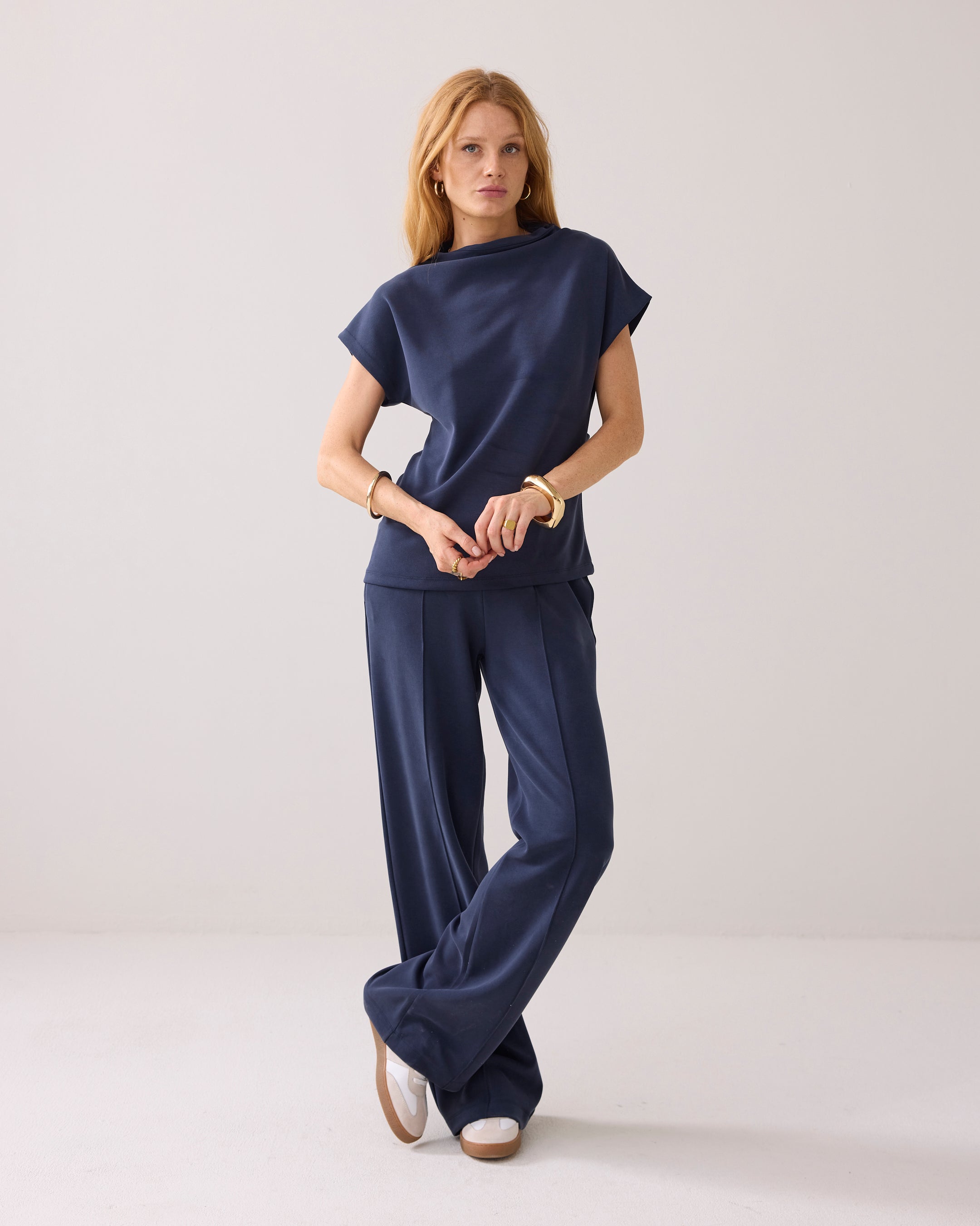 Scuba Top in Midnight Blue