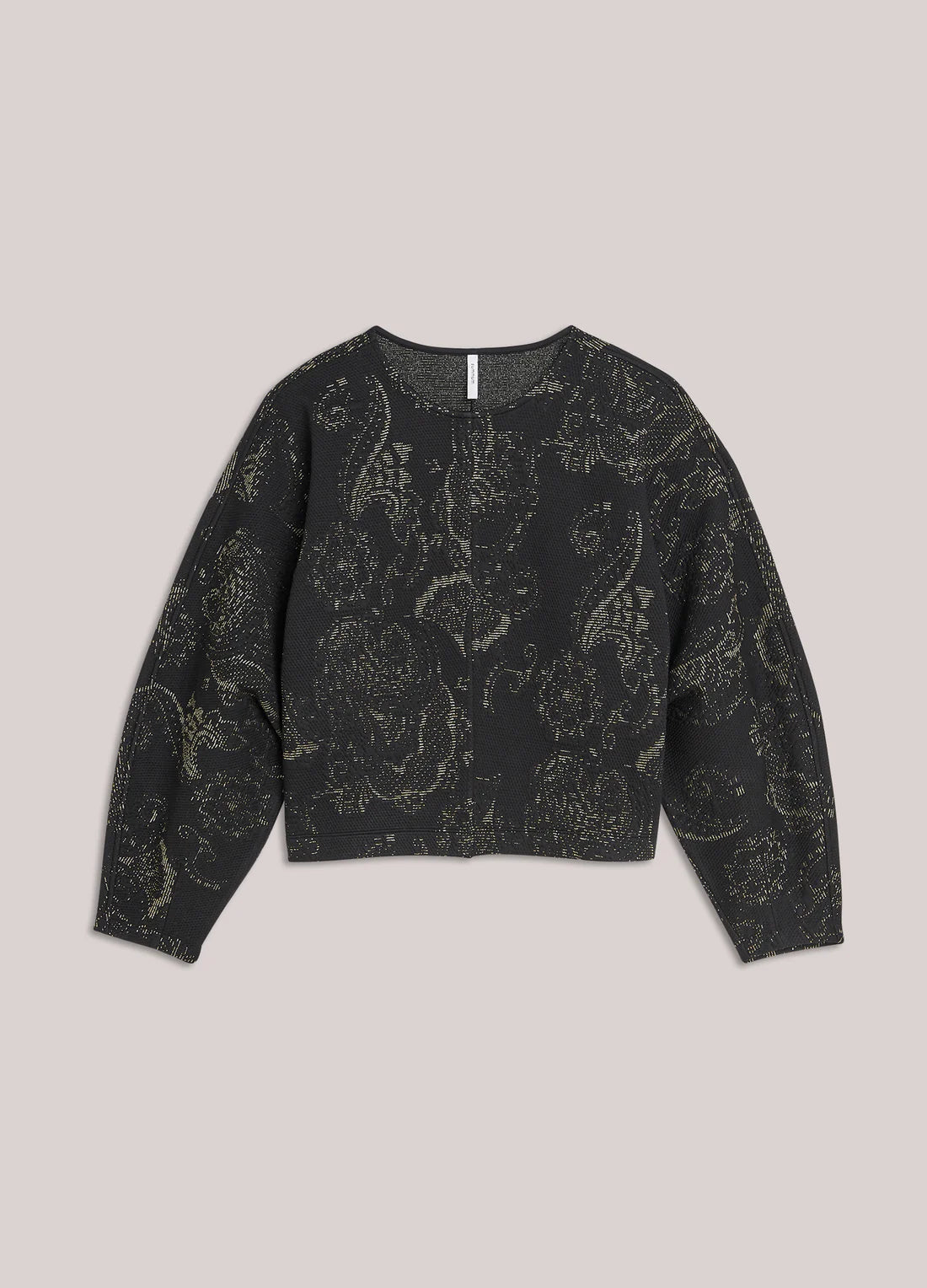 Ornamental Jacquard Jersey in Black