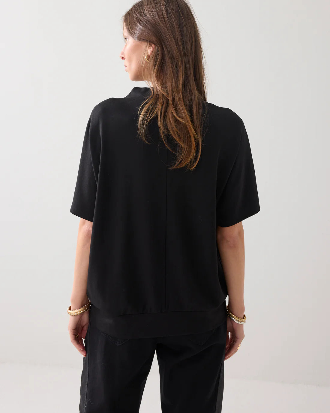Fringes Top in Black