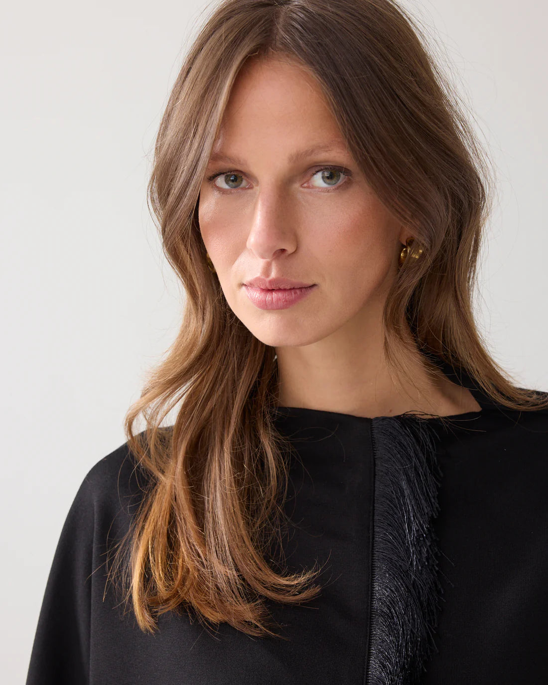 Fringes Top in Black