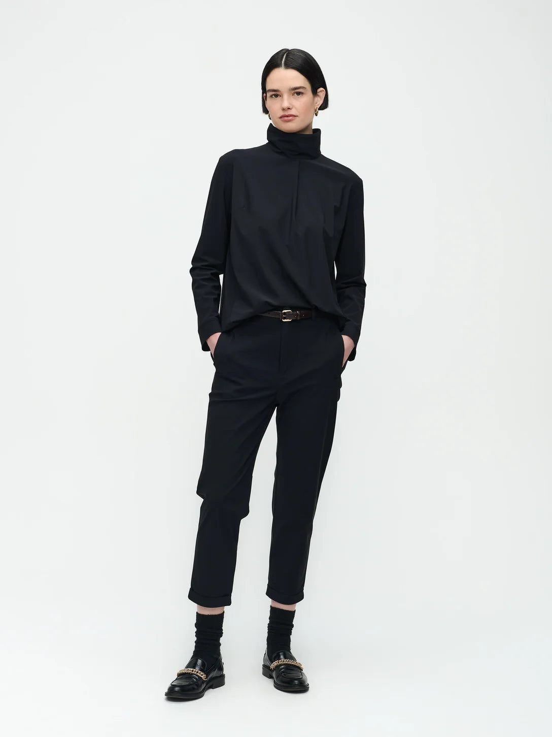 Dolche Vita Stretch Top in Black