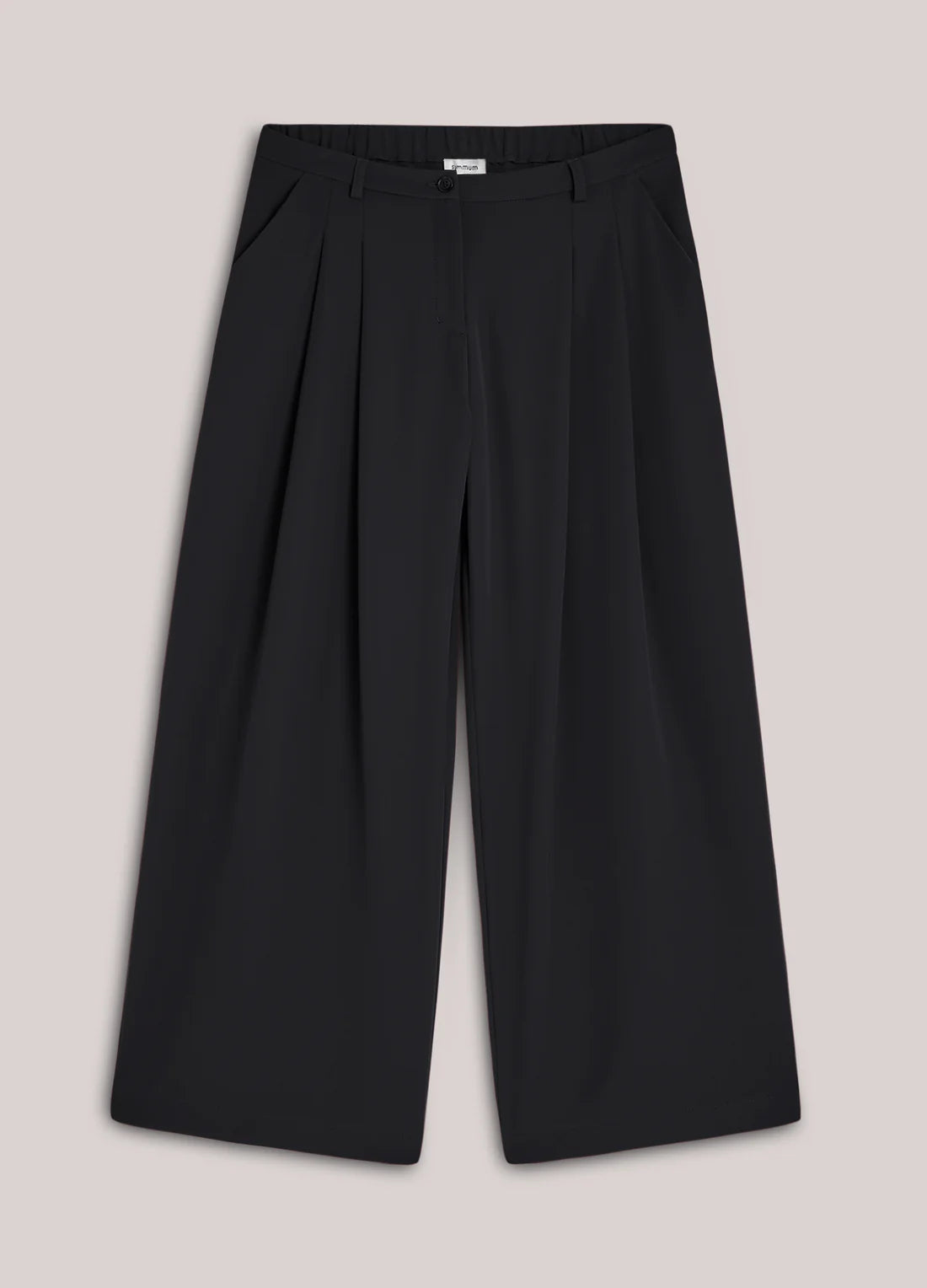 Wide Fluid Trouser in Black