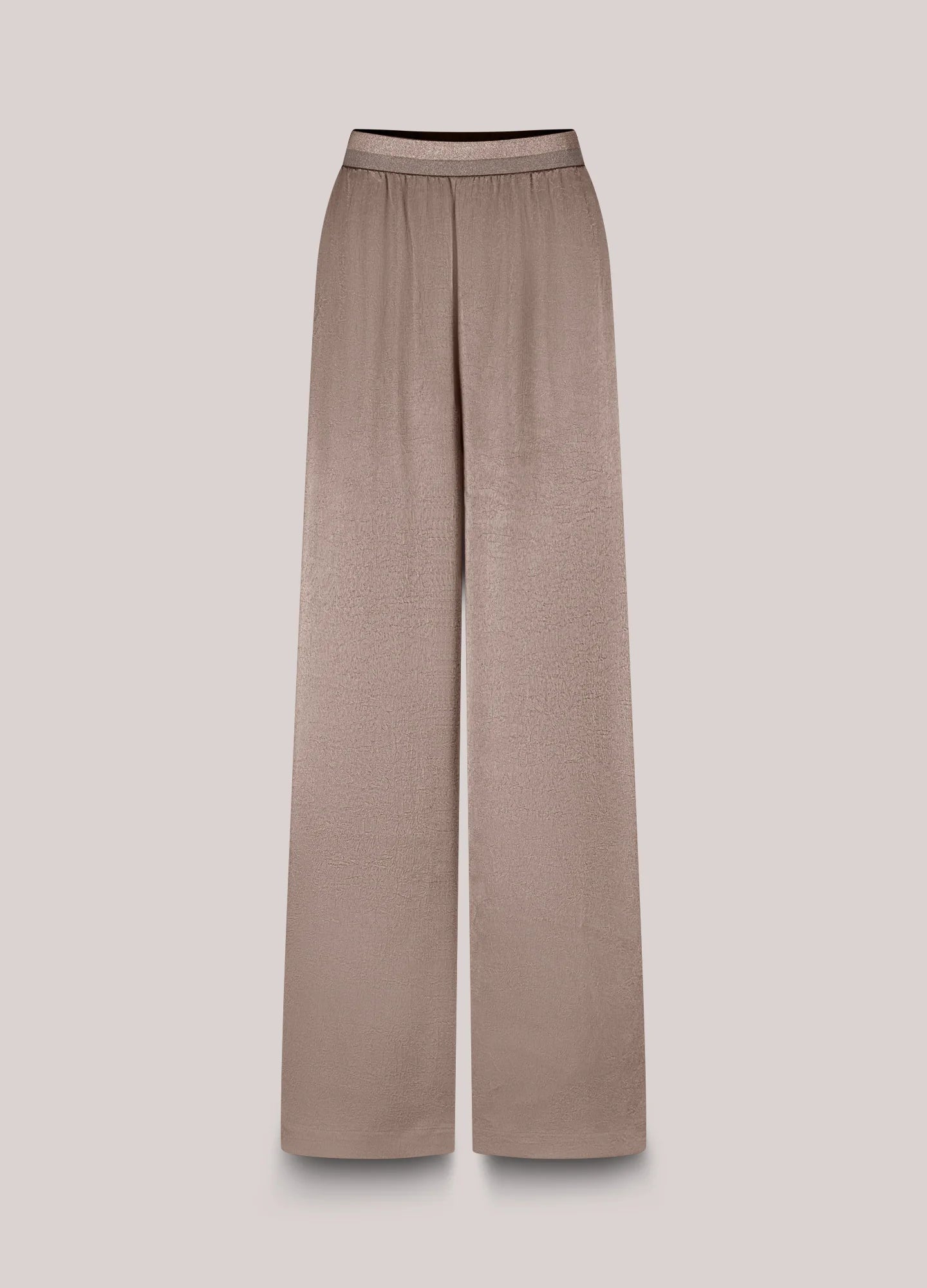 Crinkle Satin Trousers in Funghi